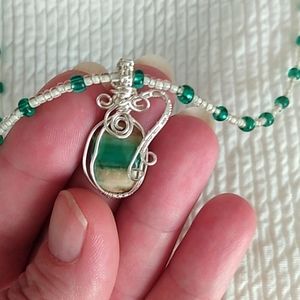 Blue Opalized necklace